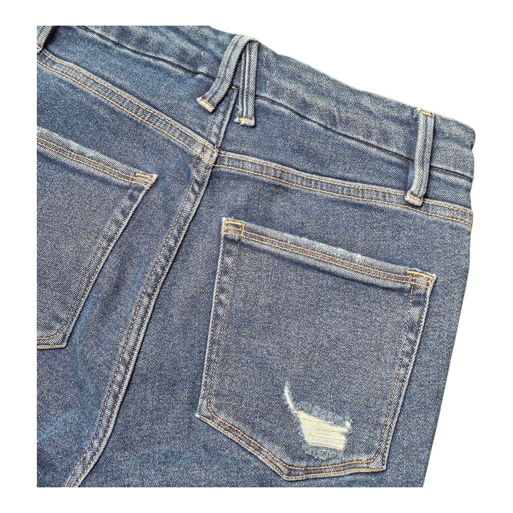 Good American Good Waist Jeans Women's 0/25 Blue393 High Rise Button‎ Fly